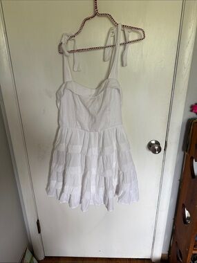 Altar'd State White Summer Dress with Tie Straps